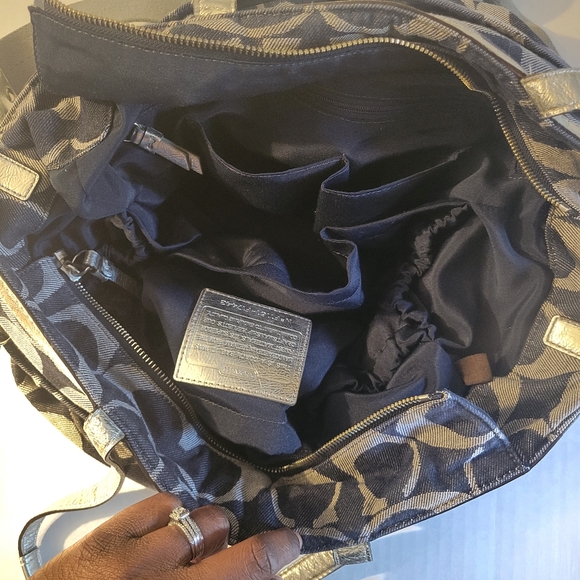 COACH Denim and Silver Diaper Bag - Picture 10 of 14